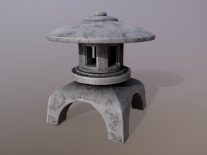 Japanese Stone Lantern 3D मॉडल