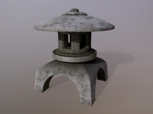 Japanese Stone Lantern 3D Model