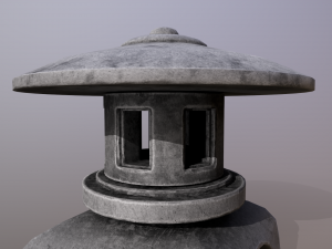 Japanese Stone Lantern 3D Модель