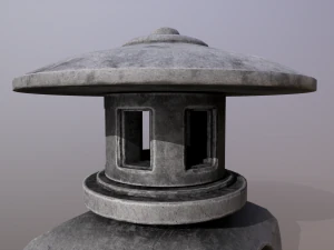 Japanese Stone Lantern 3D Model