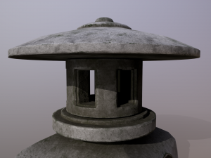Japanese Stone Lantern 3D Модель