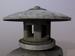 Japanese Stone Lantern 3D Model