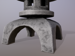Japanese Stone Lantern 3D Модель