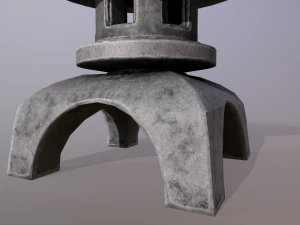 Japanese Stone Lantern 3D Model