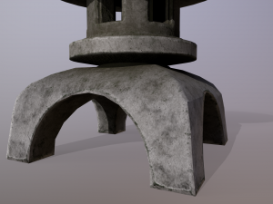 Japanese Stone Lantern 3D Модель