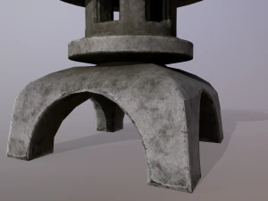 Japanese Stone Lantern 3D Model