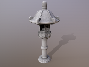 Japanese Stone Lantern 3D मॉडल