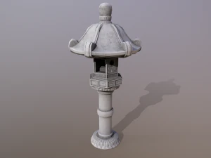 Japońska kamienna latarnia Model 3D