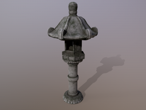 Japanese Stone Lantern 3D Модель