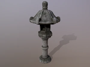 Japanese Stone Lantern 3D Model