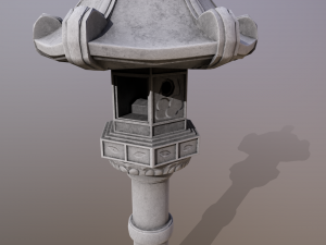 Japanese Stone Lantern 3D Модель