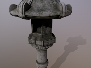 Japanese Stone Lantern 3D Модель