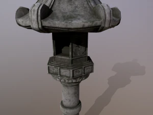 Japanese Stone Lantern 3D Model