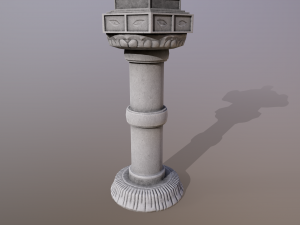 Japanese Stone Lantern 3D Модель