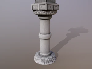 Japanese Stone Lantern 3D Model