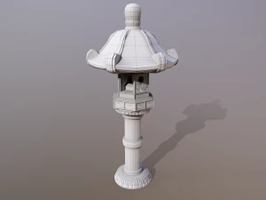 Japanese Stone Lantern 3D Model