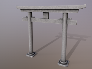 Japanese Gate 3D Model