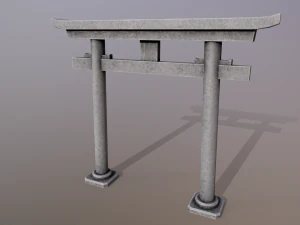 Portão Japonês Modelo 3D