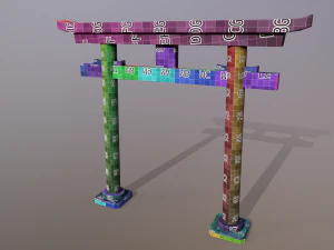 Japanese Gate 3D Model