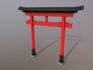 Portão Japonês Modelo 3D