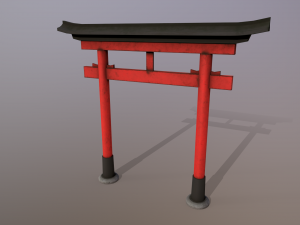 Japanese Gate 3D-Modell