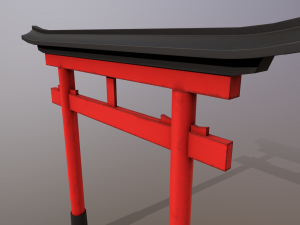 Japanese Gate 3D-Modell