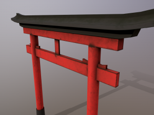Japanese Gate 3D-Modell