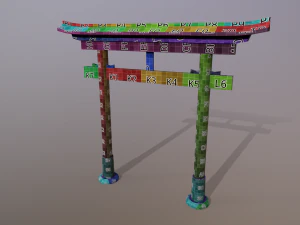 Japanese Gate 3D Model