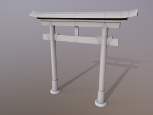 Japanese Gate 3D-Modell