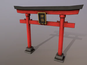 Japanese Gate 3D Model
