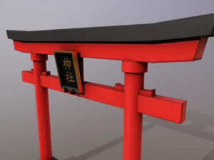 Japanese Gate 3D Model