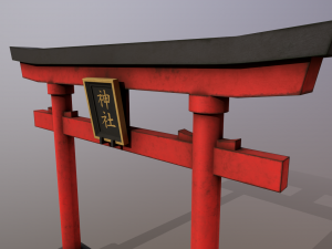 Japanese Gate Model 3D