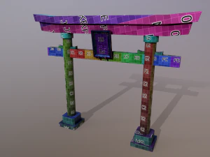 Japanese Gate 3D Model