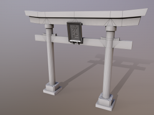 Japanese Gate Model 3D