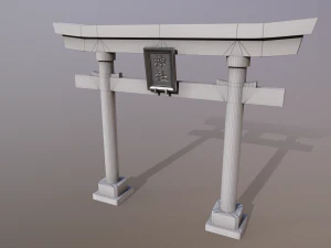 Japanese Gate 3D Model