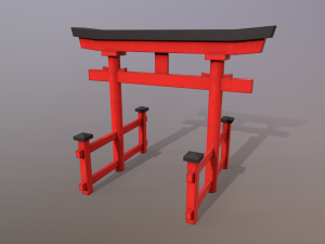 Japanese Gate 3D Model