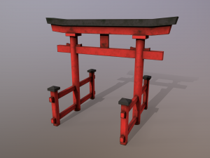 Japanese Gate 3D Model