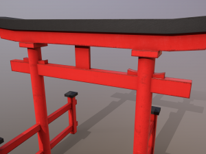 Japanese Gate 3D Model