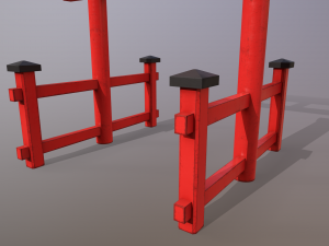 Japanese Gate 3D Model