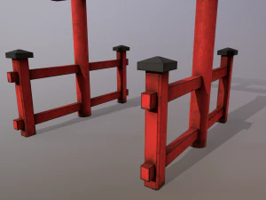 Japanese Gate 3D Model