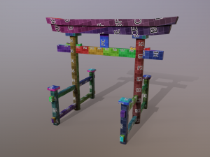 Japanese Gate 3D Model