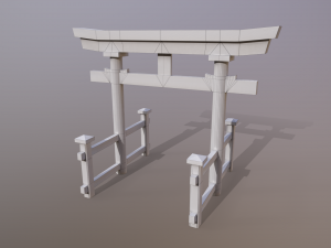 Japanese Gate 3D Model