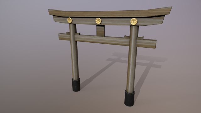 Japanese Gate 3D 模型 .c4d .max .obj .3ds .fbx .stl .blend 