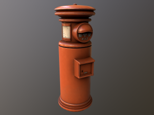 Japanese Old Post Box 3D Model