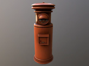 Japanese Old Post Box 3D Model