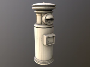 Japanese Old Post Box 3D Model