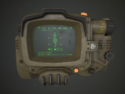 Pip Boy 3000 Mark IV 3D Model