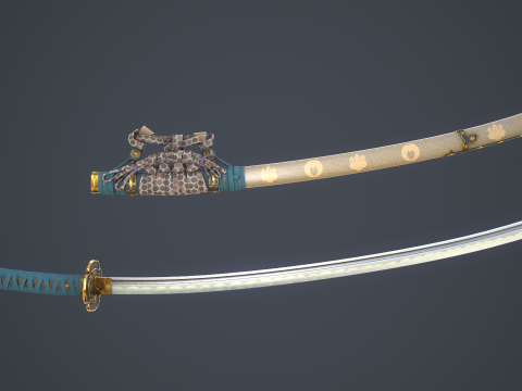 Katana Game Ready Model Modello 3D