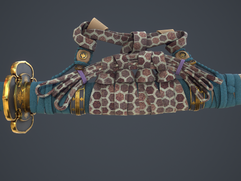 Katana Game Ready Model Modello 3D