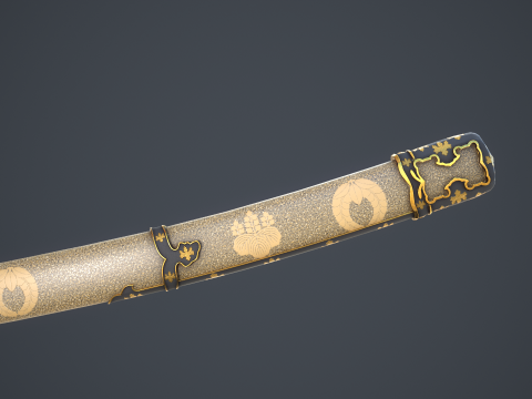 Katana Game Ready Model Modello 3D